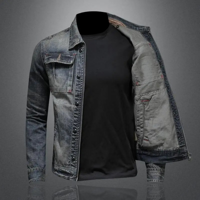 Titan - Rå Denimjakke Med Stil