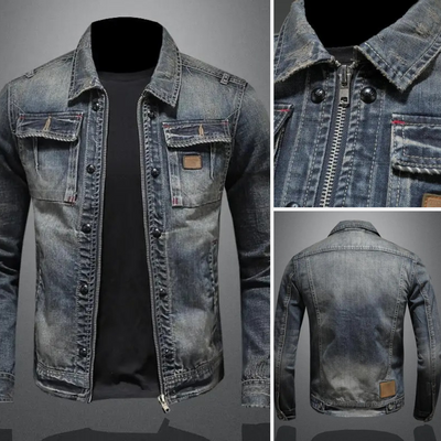 Titan - Rå Denimjakke Med Stil